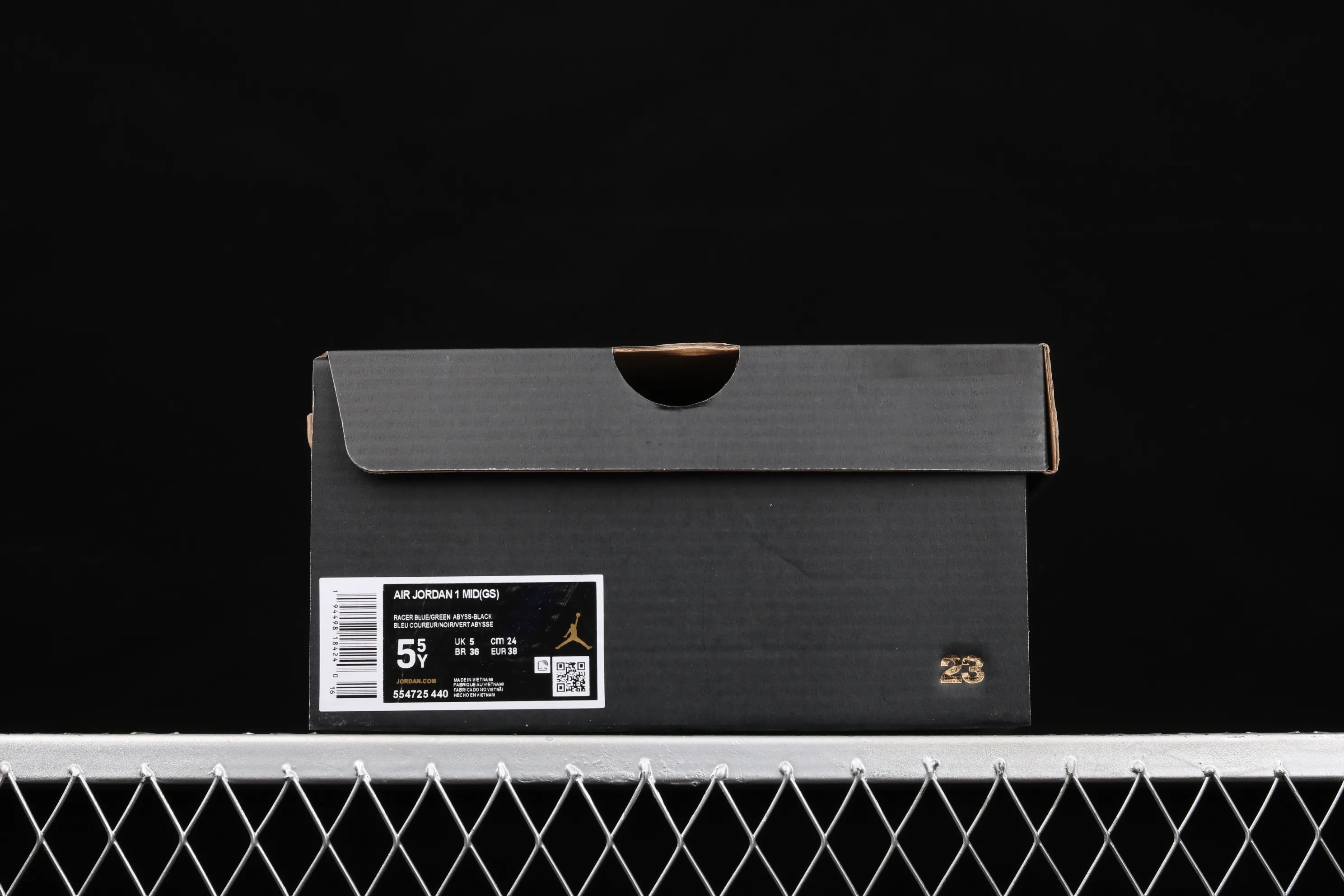 All categories Air Jordan Jordan series basketball shoes Air Jordan 1 Mid Air Jordan 1 Mid AJ1 Joe 1 patent leather black blue orange Zhongbang basketball shoes 554725-440